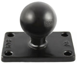 RAM 1.5" Ball Base and Rectangular Plate with 1.5" x 2.5" 4-Hole Pattern - Gizmobusters