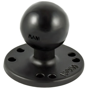 RAM 2.5" Round Base with the AMPs Hole Pattern & 1.5" Ball - Gizmobusters