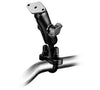 RAM Handlebar Rail Mount with Zinc Coated U-Bolt Base for Rails from 0.5" to 1.25" in Diameter - Gizmobusters