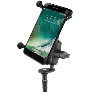 RAM Fork Stem Mount with Short Double Socket Arm & Universal X-Grip® Large Phone Cradle - Gizmobusters