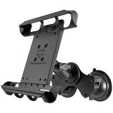 RAM Double Twist Lock Suction Cup Mount with Tab-Tite™Universal Spring Loaded Cradle for 10" Tablets with HEAVY DUTY CASES - Gizmobusters