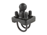 RAM Double U-Bolt Base with 1" Ball for Rails from 0.75" to 1.25" in Diameter - Gizmobusters